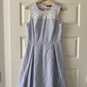 Tom Hilfiger Striped Dress with Lace Accents